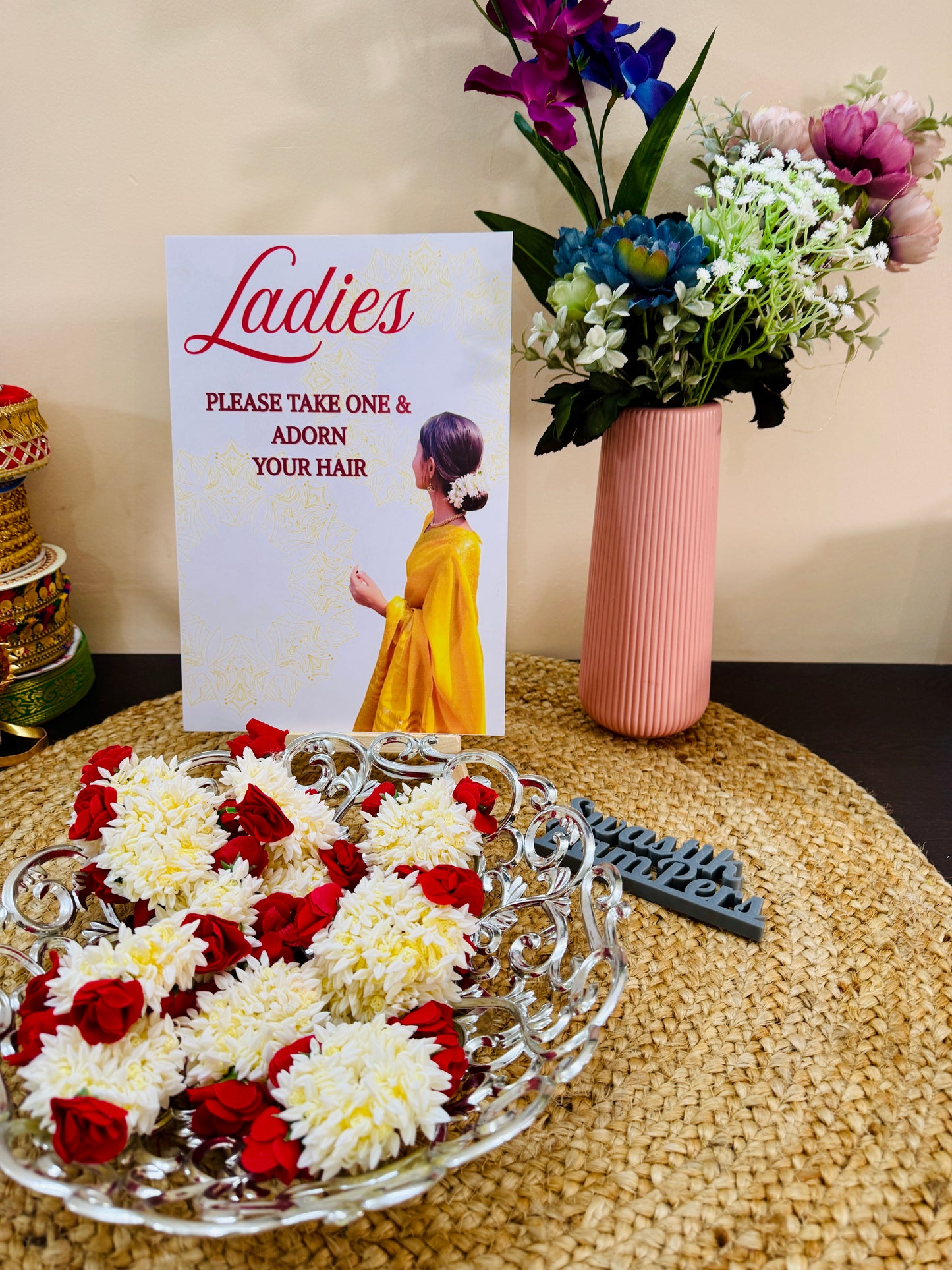 Gajra Station Setup for Wedding | Mehendi & Haldi Gajra Station
