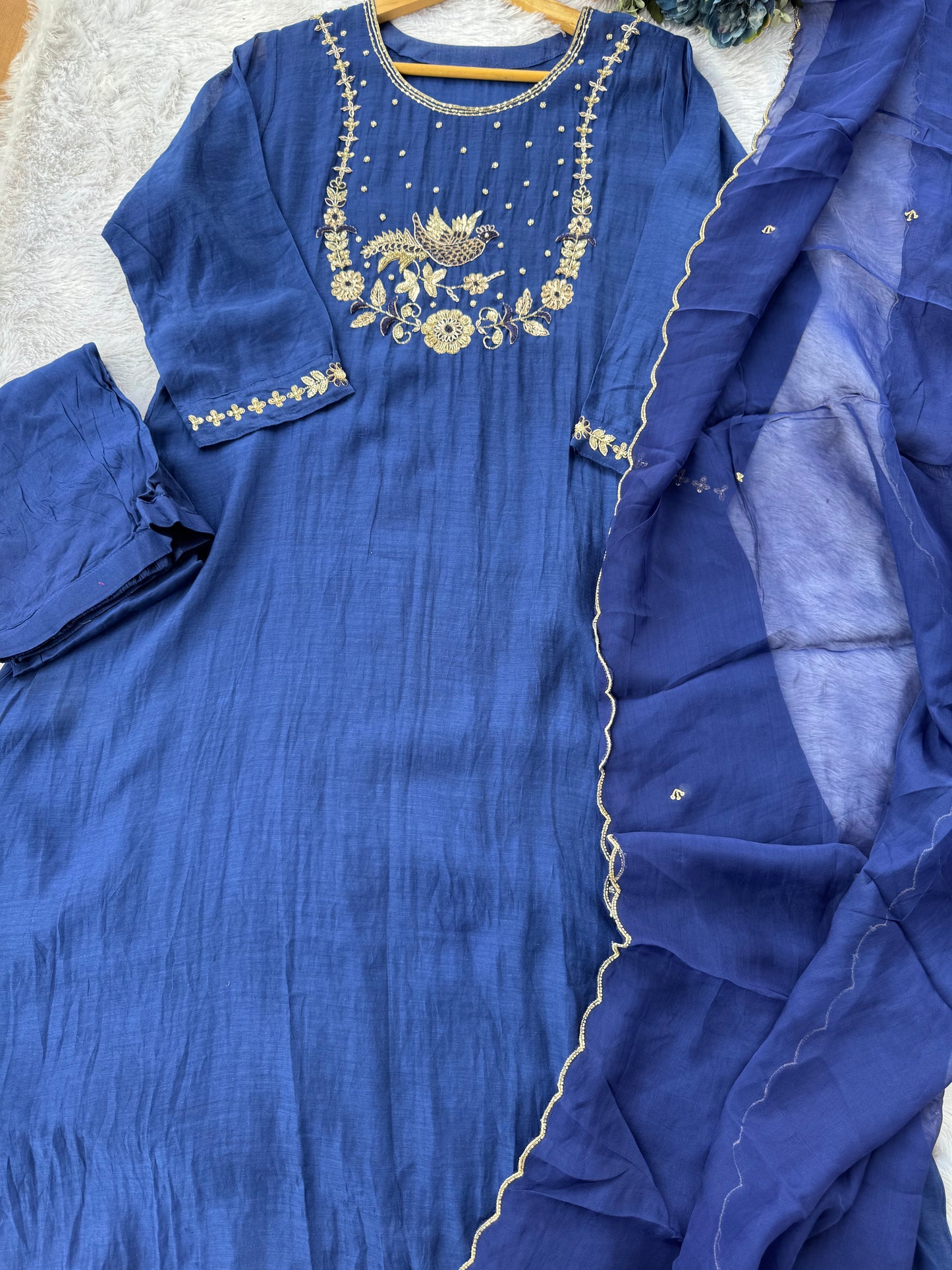 “PAAKHI” Mul Chanderi Premium Kurti set