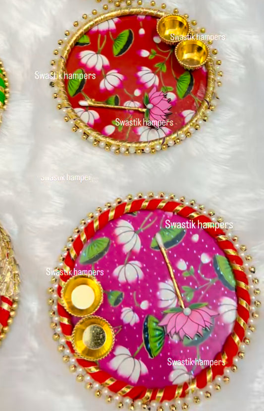 Lotus tilak plate with stick