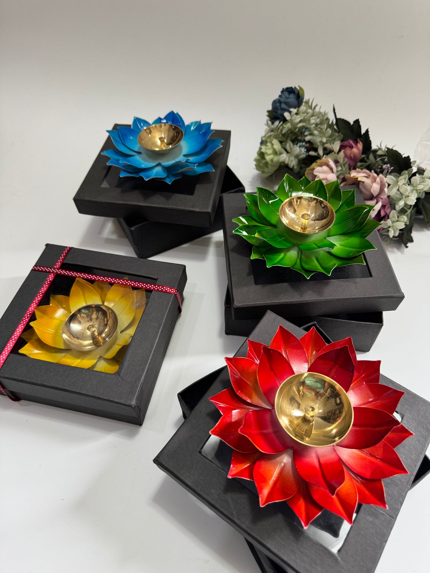Lotus diya - 6 inch with box