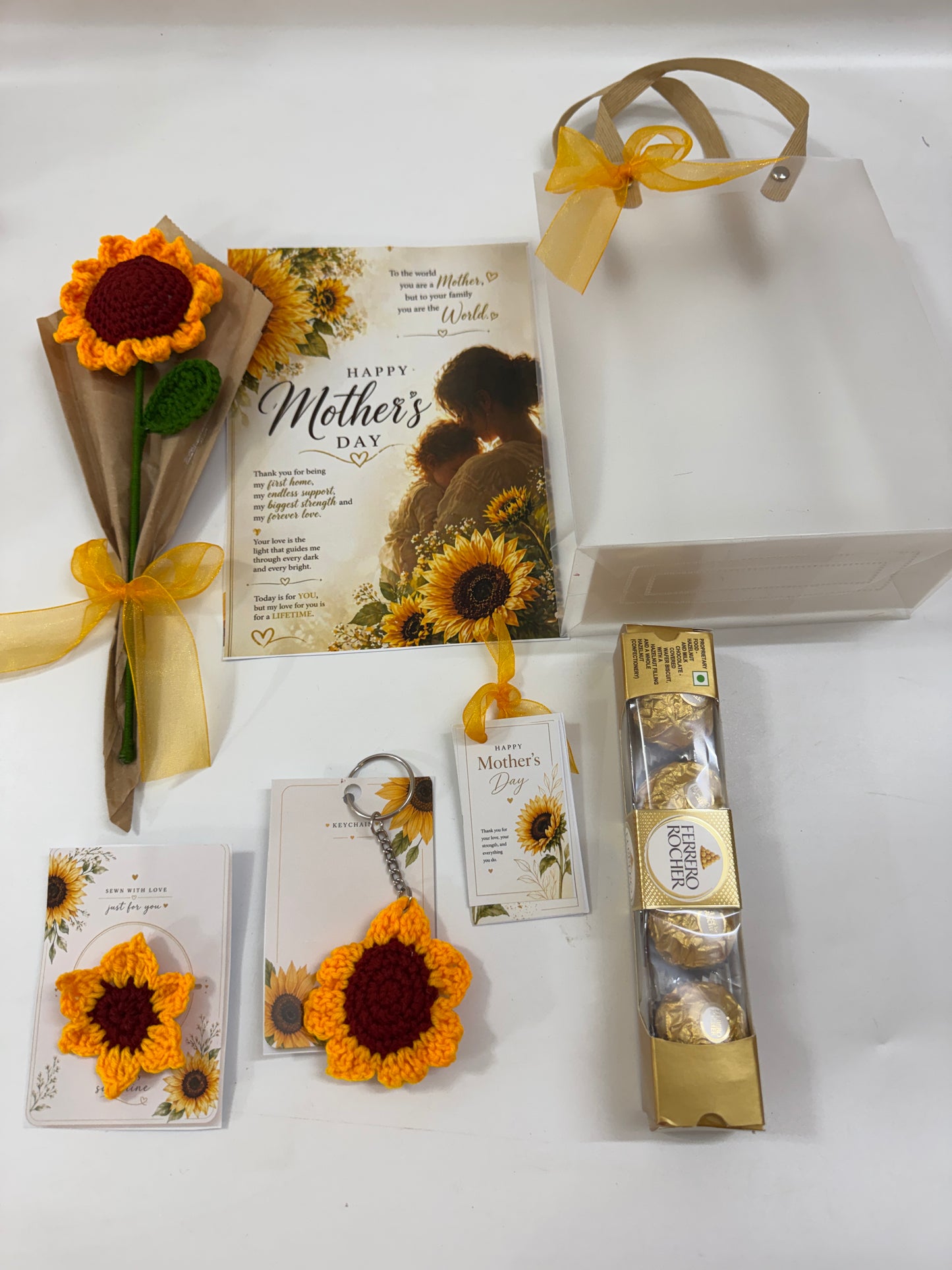 š» Motherās Day Sunflower Gift Hamper | Premium Crochet Gift Set