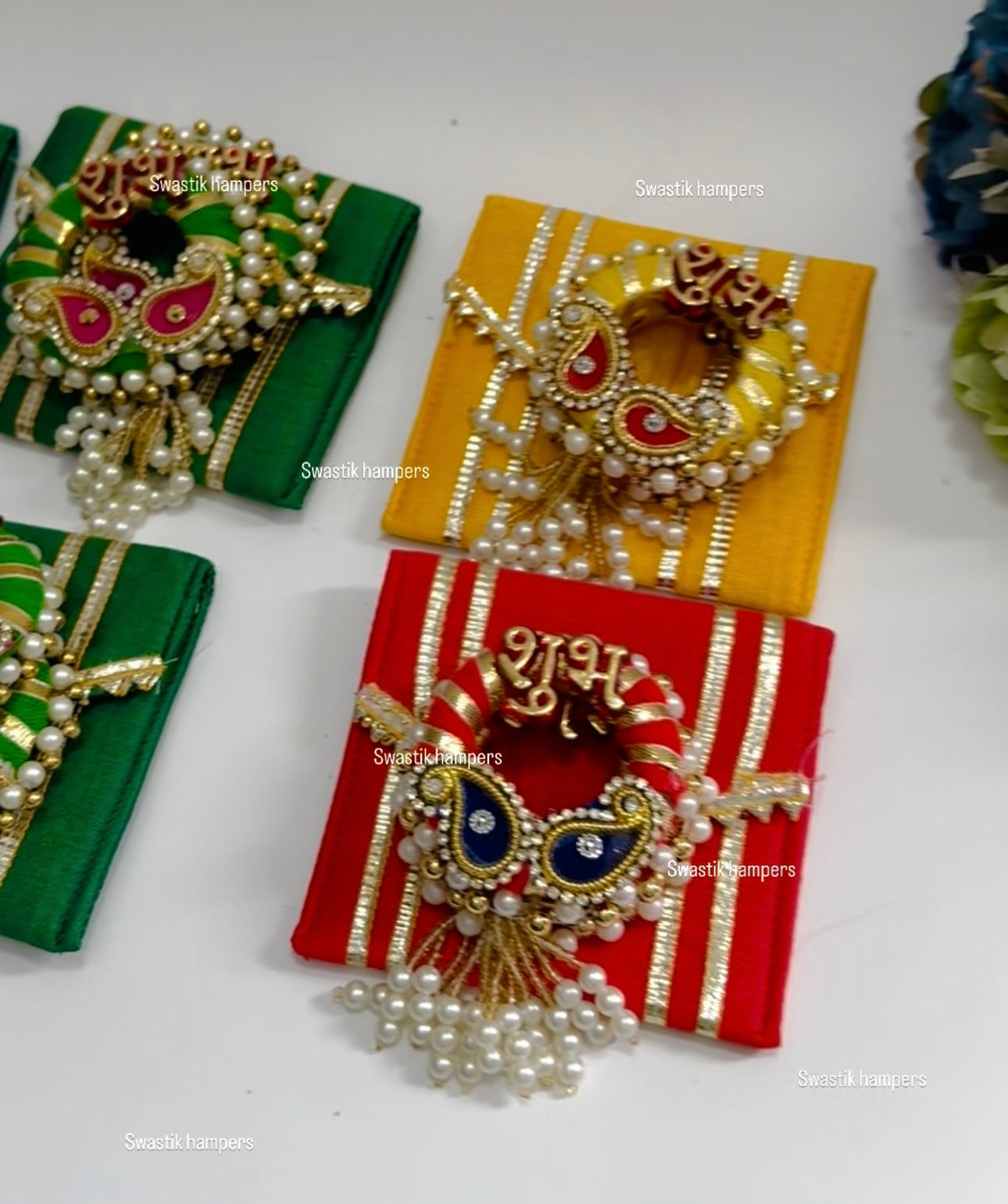 Mini gota clutch with shubh labh