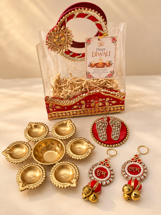 Traditional Premium Diwali Hamper with Designer PVC Bag & Festive Décor