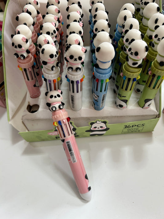 8 color panda pen
