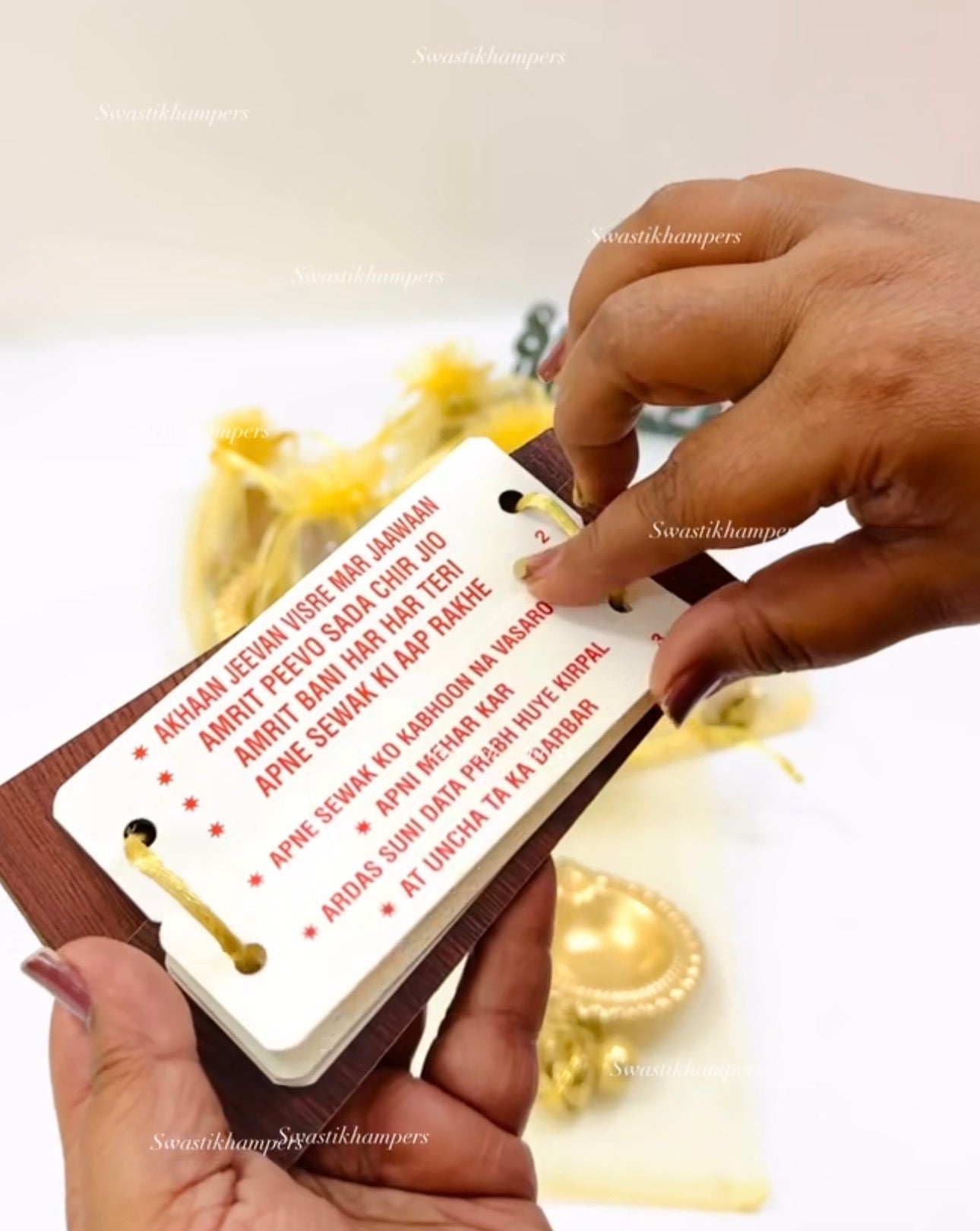 Guruji Chalisa Wooden Booklet – Spiritual Prayer Gift