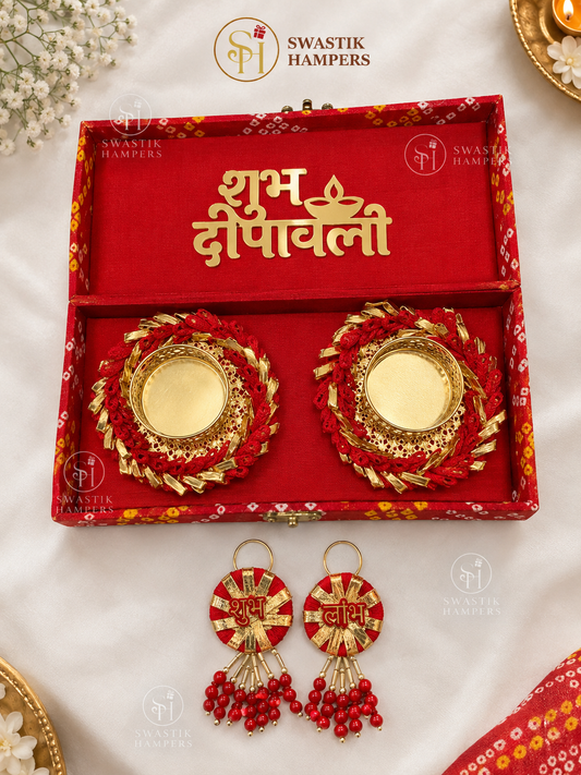 Shubh Deepawali Premium Diya Hamper | Colour-Coordinated Festive Gift Box