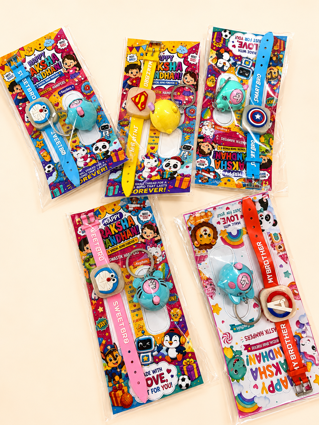 Kids Rakhi – Light Rakhi Band with Toy Keychain