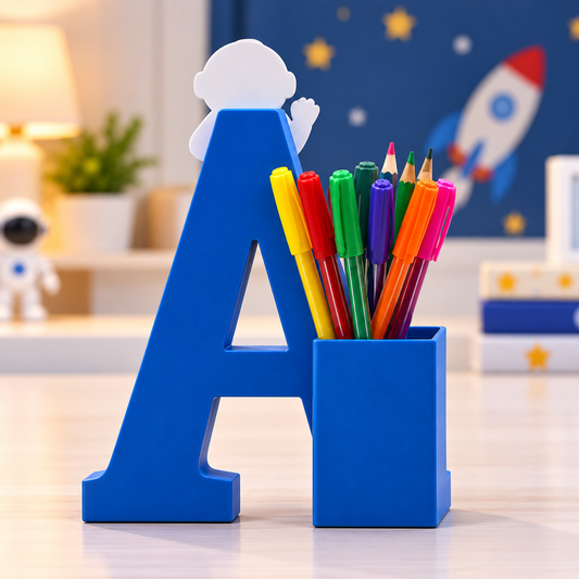 Space Theme Personalised Name Stand & Pen Holder