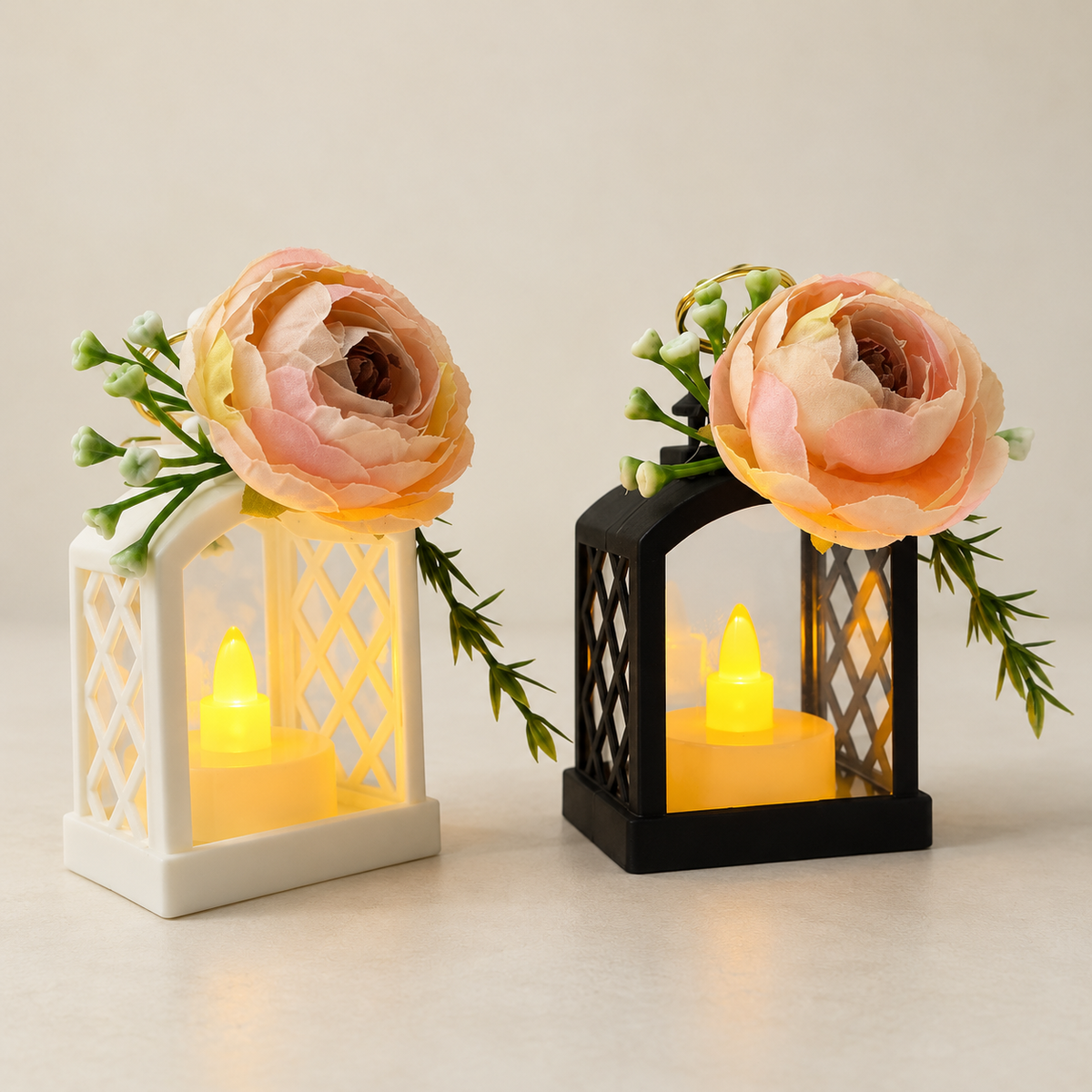 Floral LED Lantern