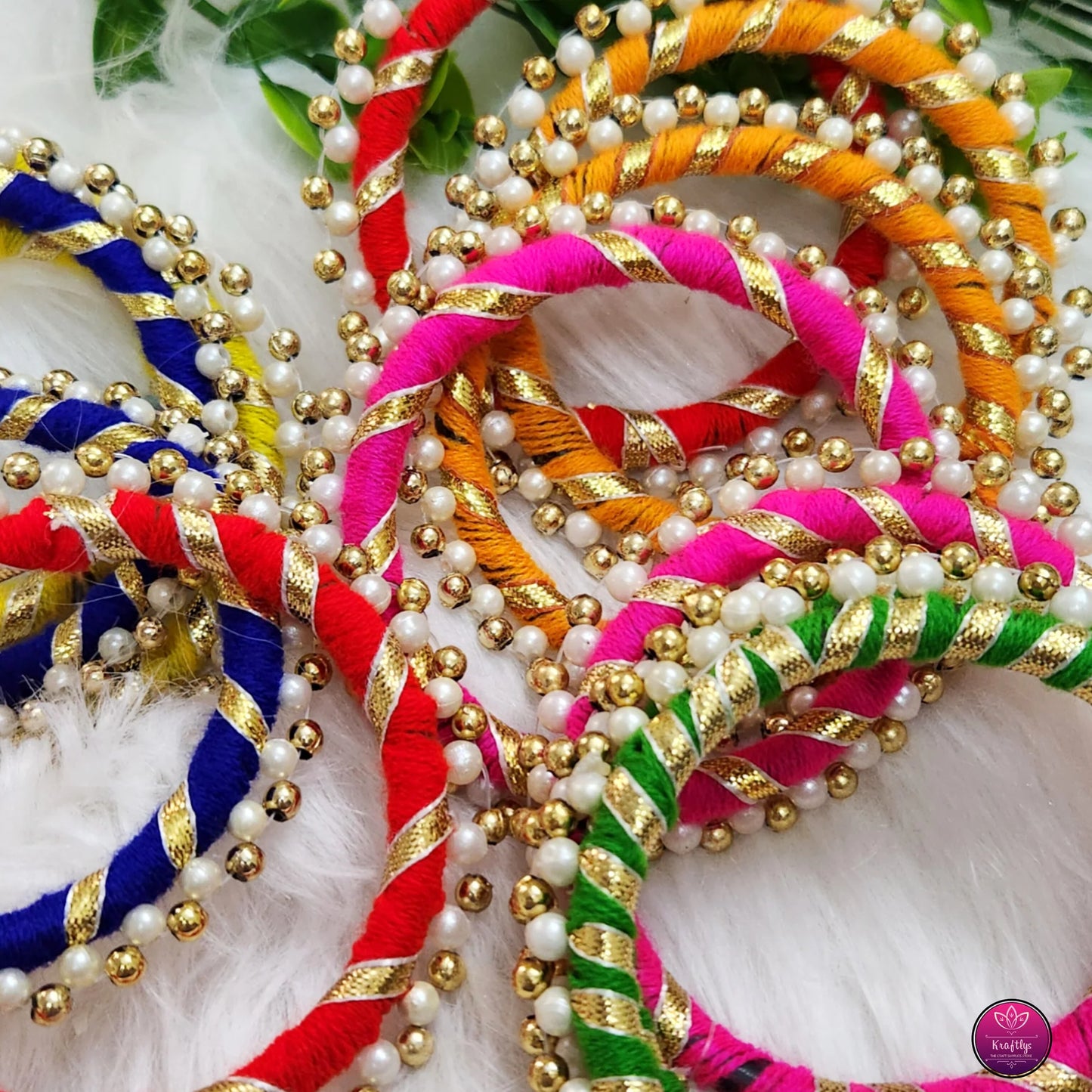 Gota beads bangles pair