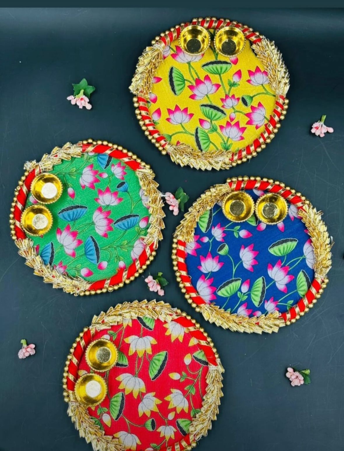 Tilak and pooja plates
