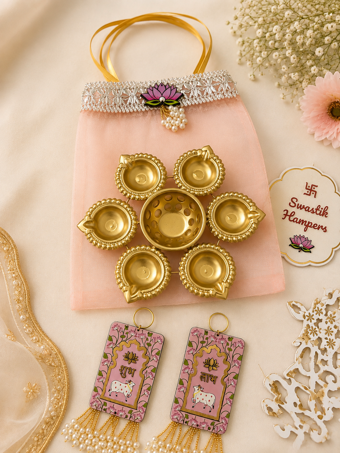 Metal urli and pichwai shubh labh hamper