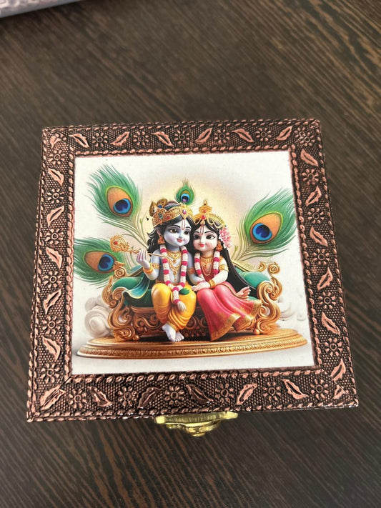Radh Krishna Antique Meenakri box