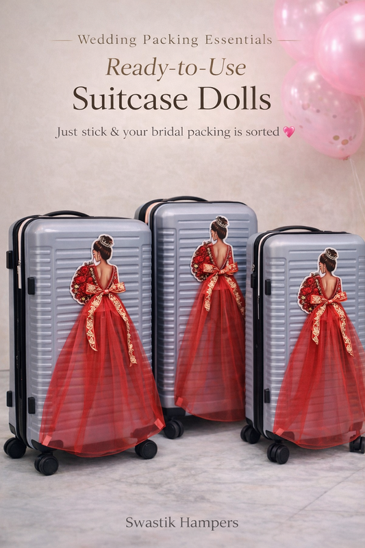 Ready-to-Use Bridal Suitcase Dolls for Wedding Packing | Bridal Trousseau Decoration- 1pc