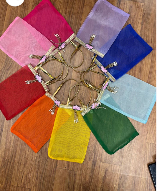 Organza lotus bag