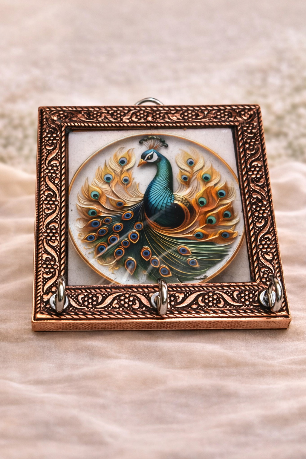 Pichwai Meenakari Wall Decor / Key Holder