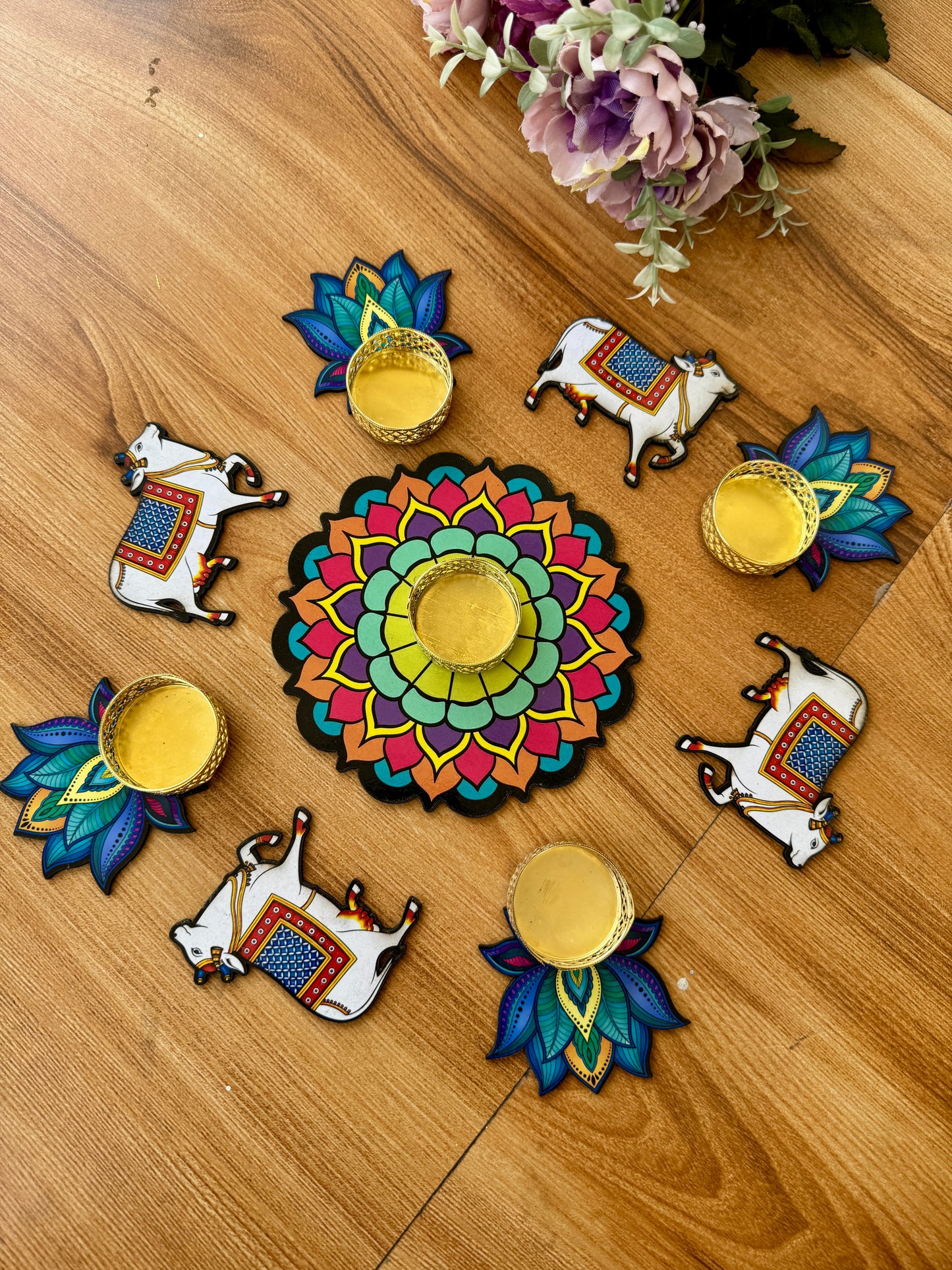 Mdf Rangoli set