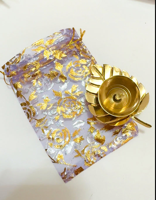 Paan / Beetel brass diya with potli