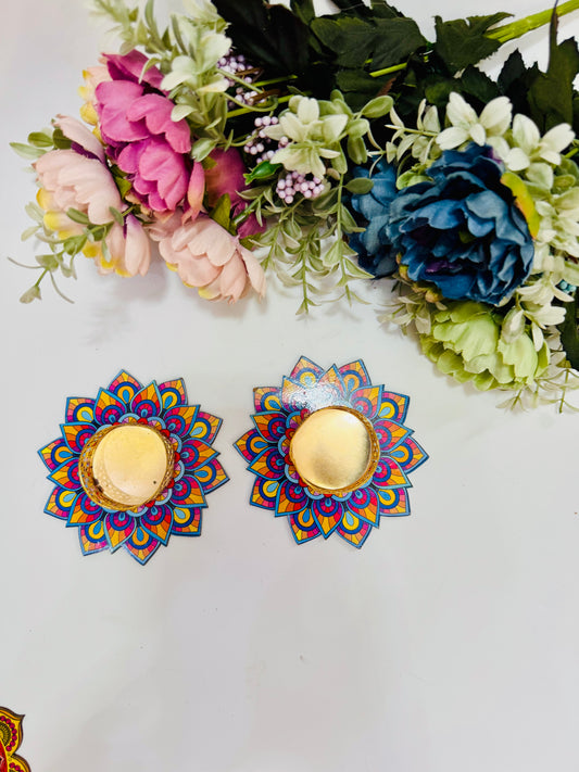 Mandala t light holder (pair)