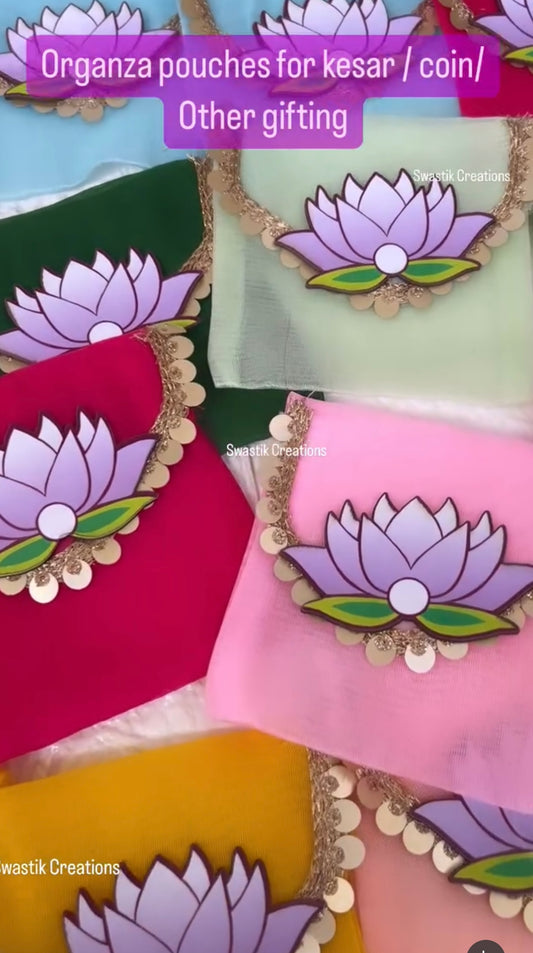 Organza lotus pouch