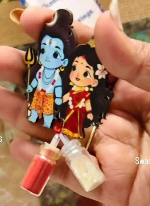 Shiv parvati kumkum chawal