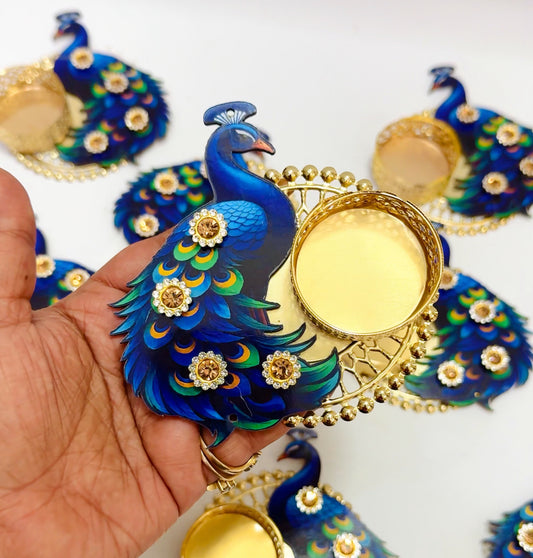 Peacock T-Light Holder – Elegant Festive Decor