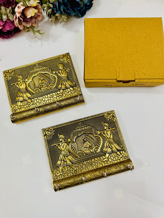Meenakari Doli Theme Wall Decor / Key Holder