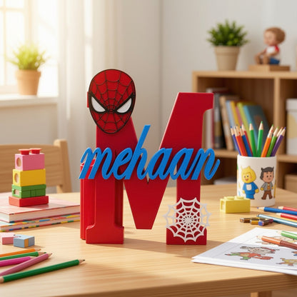 Personalised Spider-Man Name &amp; Initial Pen Stand 🕷️