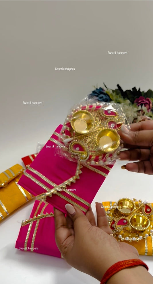 Mini gota clutch with tilak set