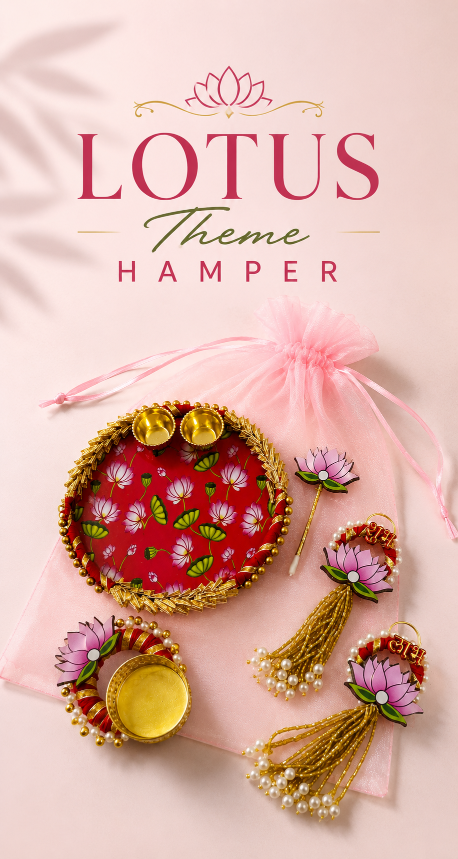 Lotus Theme Hamper for Diwali Gifting | Decorative Festive Hamper