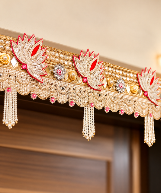 Pearl & Kundan Banderwal | Premium Festive Door Toran