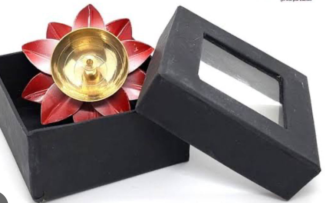 Lotus brass diya with box