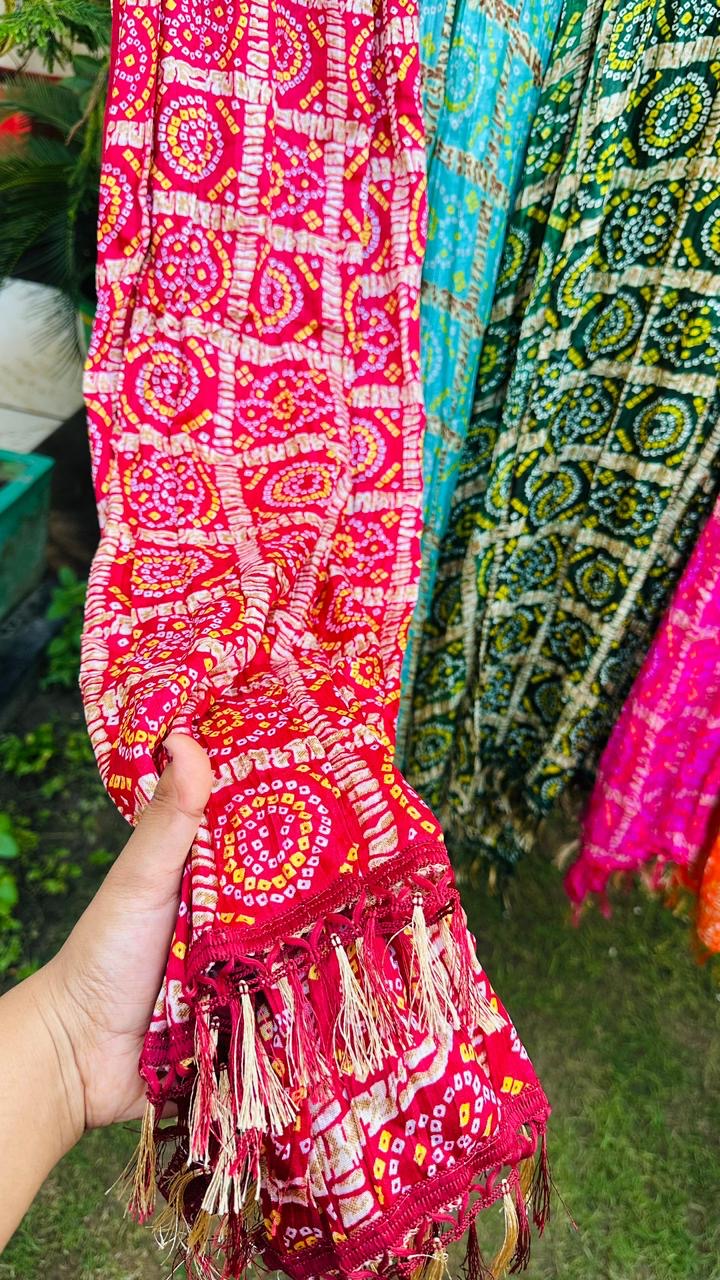 Bandhej Dupatta  | Haldi Mehendi Dupatta | Baraat Welcome Dupatta | Assorted Colours