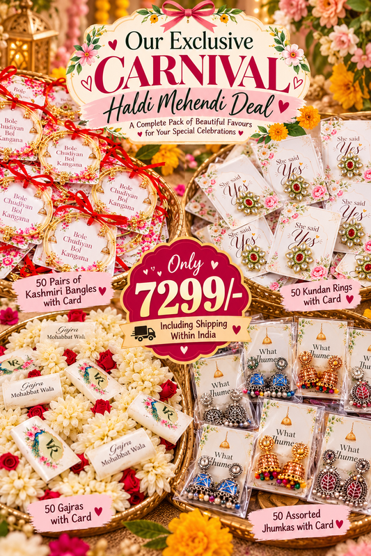 Exclusive Carnival Haldi Mehendi Deal – Complete Wedding Favour Package