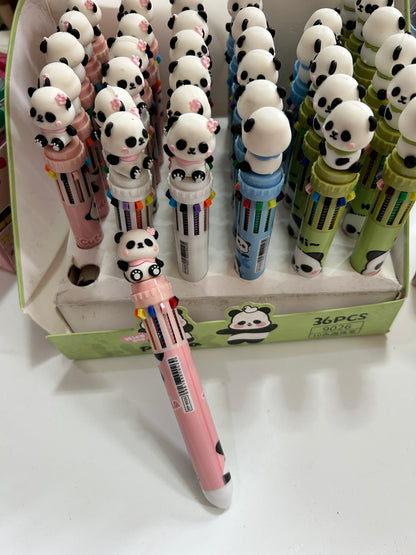 8 color panda pen