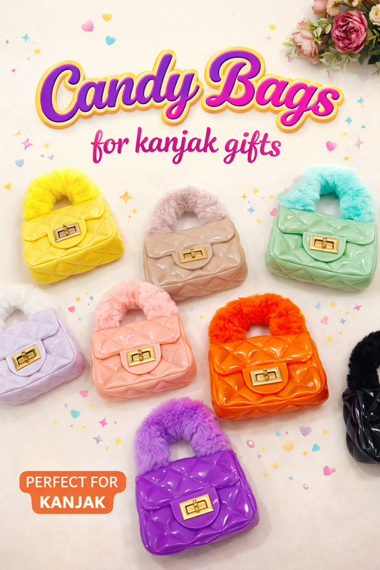 Candy Bags with Fur Handle – Metal Sling | Cute Kanjak Gifts