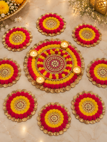 Decorative Rangoli Set (9 Pcs)