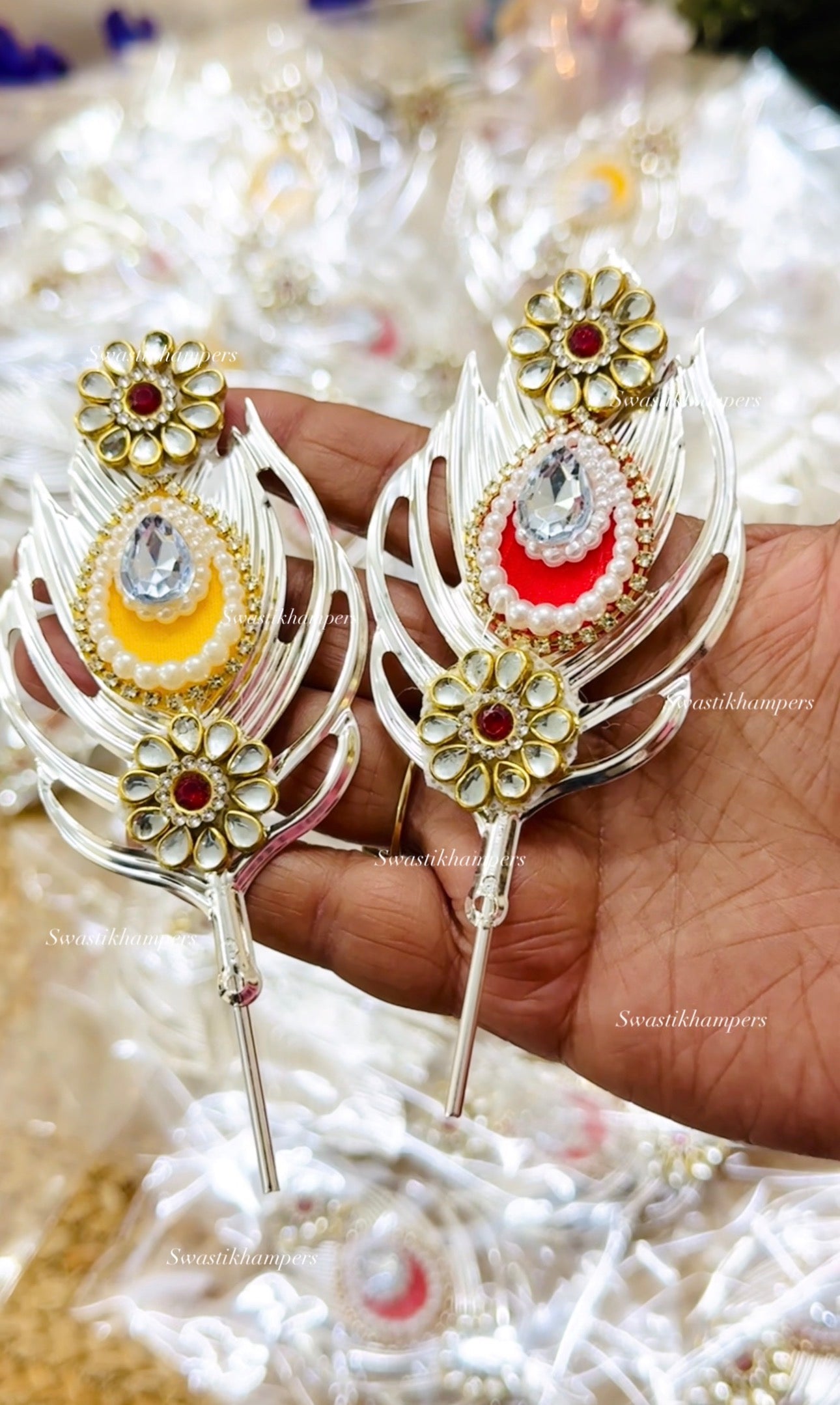 German Silver Decorative Tilak Stick | Wedding Tilak Ceremony Accessory
(1 pc)