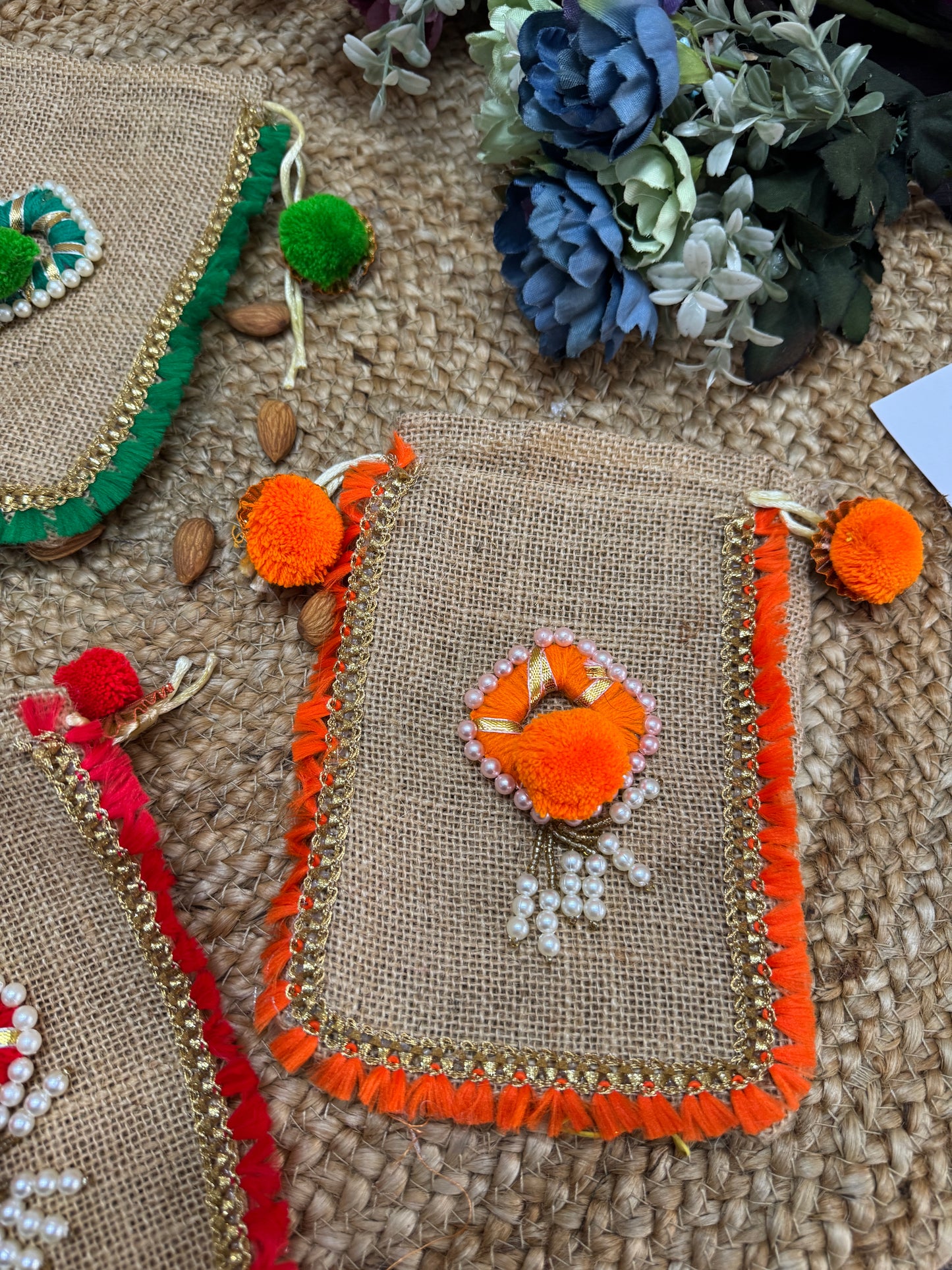 Lohri Sankranti Jute Potli Bag 5×7 Inch | Festive Return Gifts & Wedding Favours