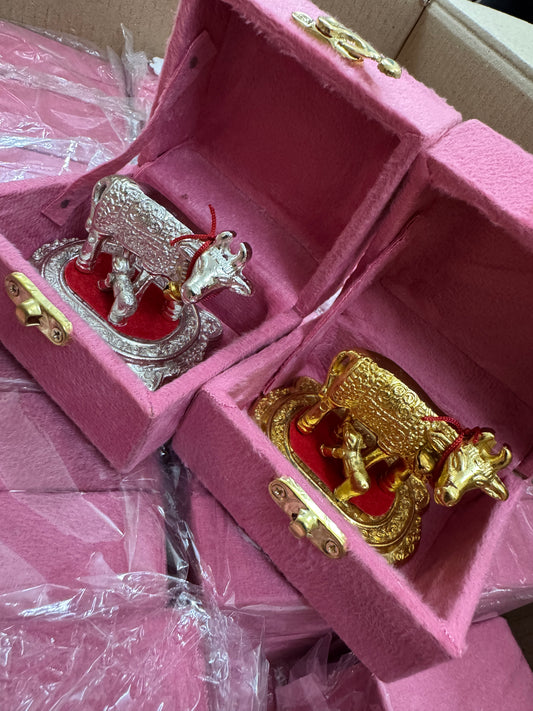 Auspicious German Silver Kamdhenu Idol – Perfect for Gifting & Pooja