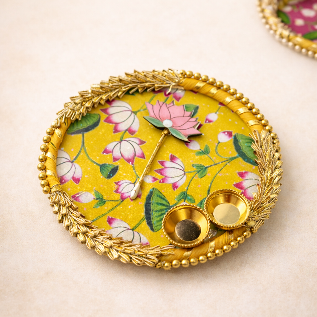 Lotus tilak plate with stick