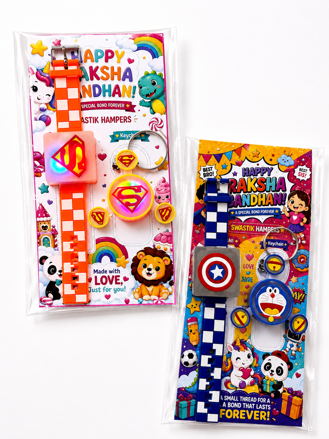 Kids Rakhi – Light Rakhi Band with Toy Keychain