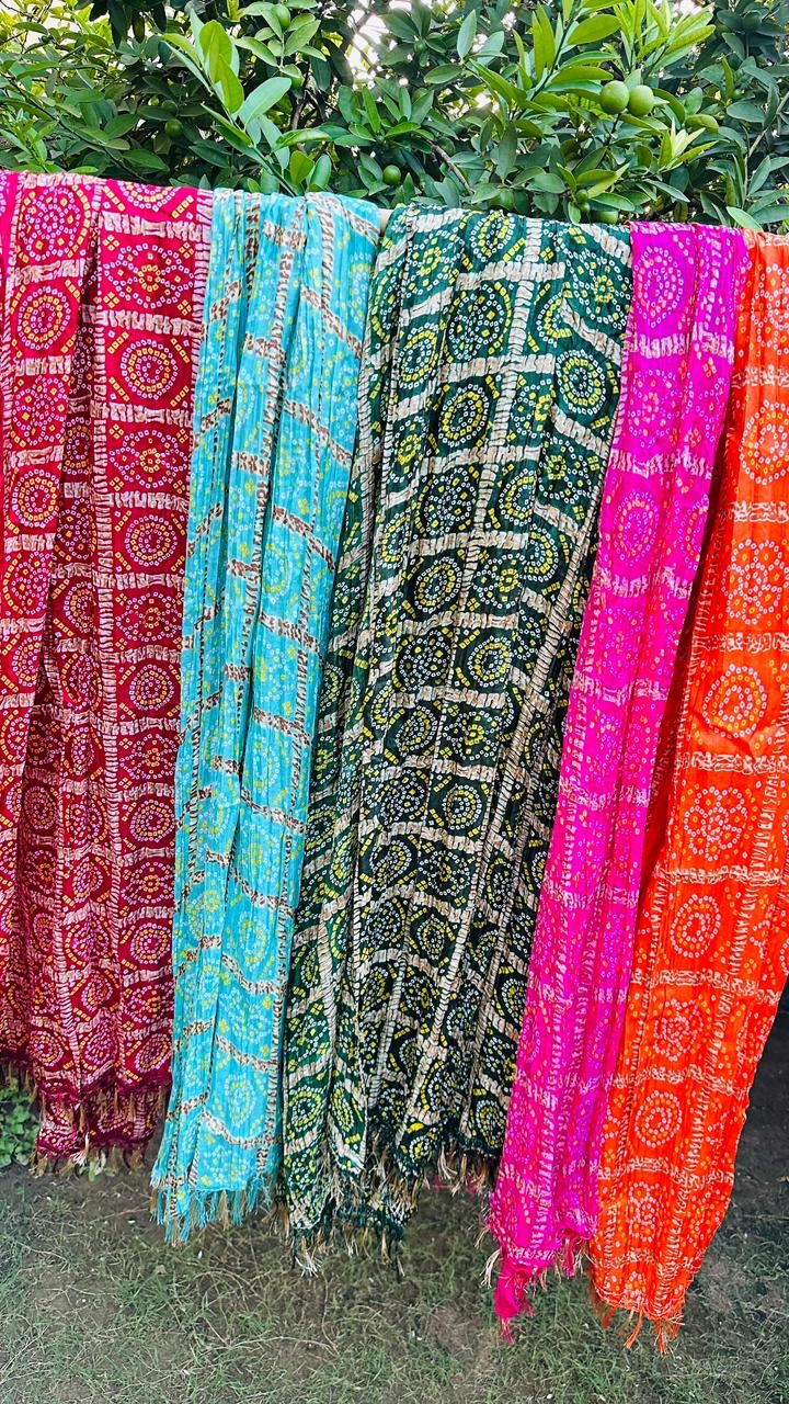 Bandhej Dupatta  | Haldi Mehendi Dupatta | Baraat Welcome Dupatta | Assorted Colours