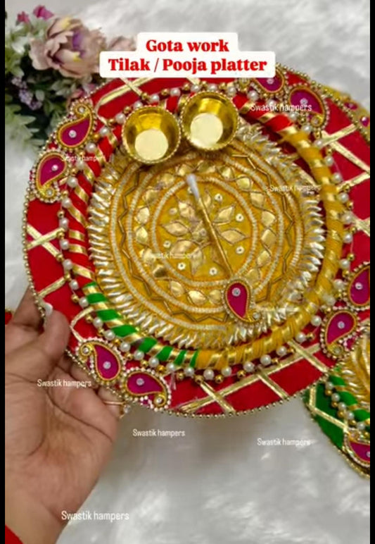 Gota tilak plate with stick