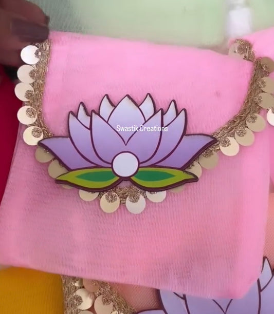 Organza lotus pouch