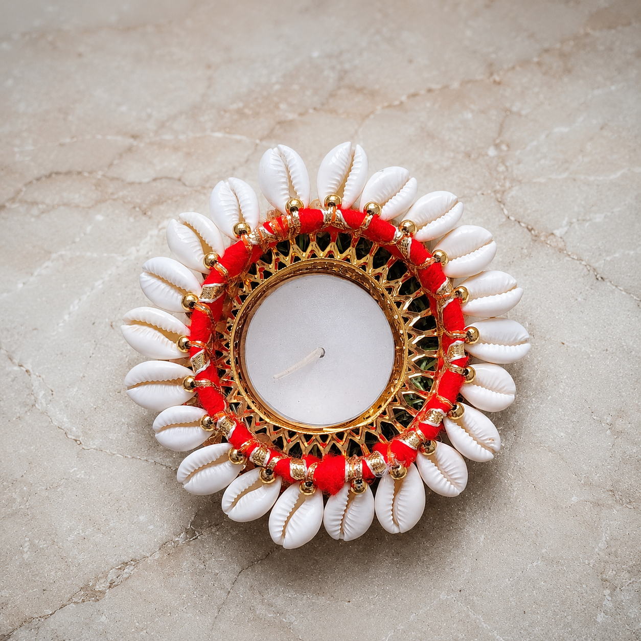 Shell T-Light Holder | Festive Return Gift | Decorative Candle Holder
