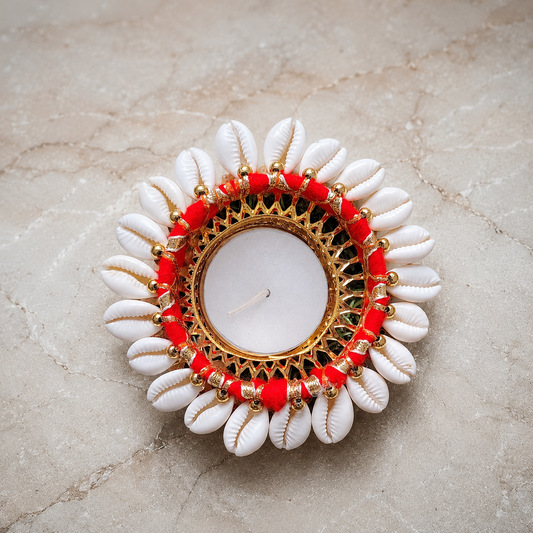 Shell T-Light Holder | Festive Return Gift | Decorative Candle Holder