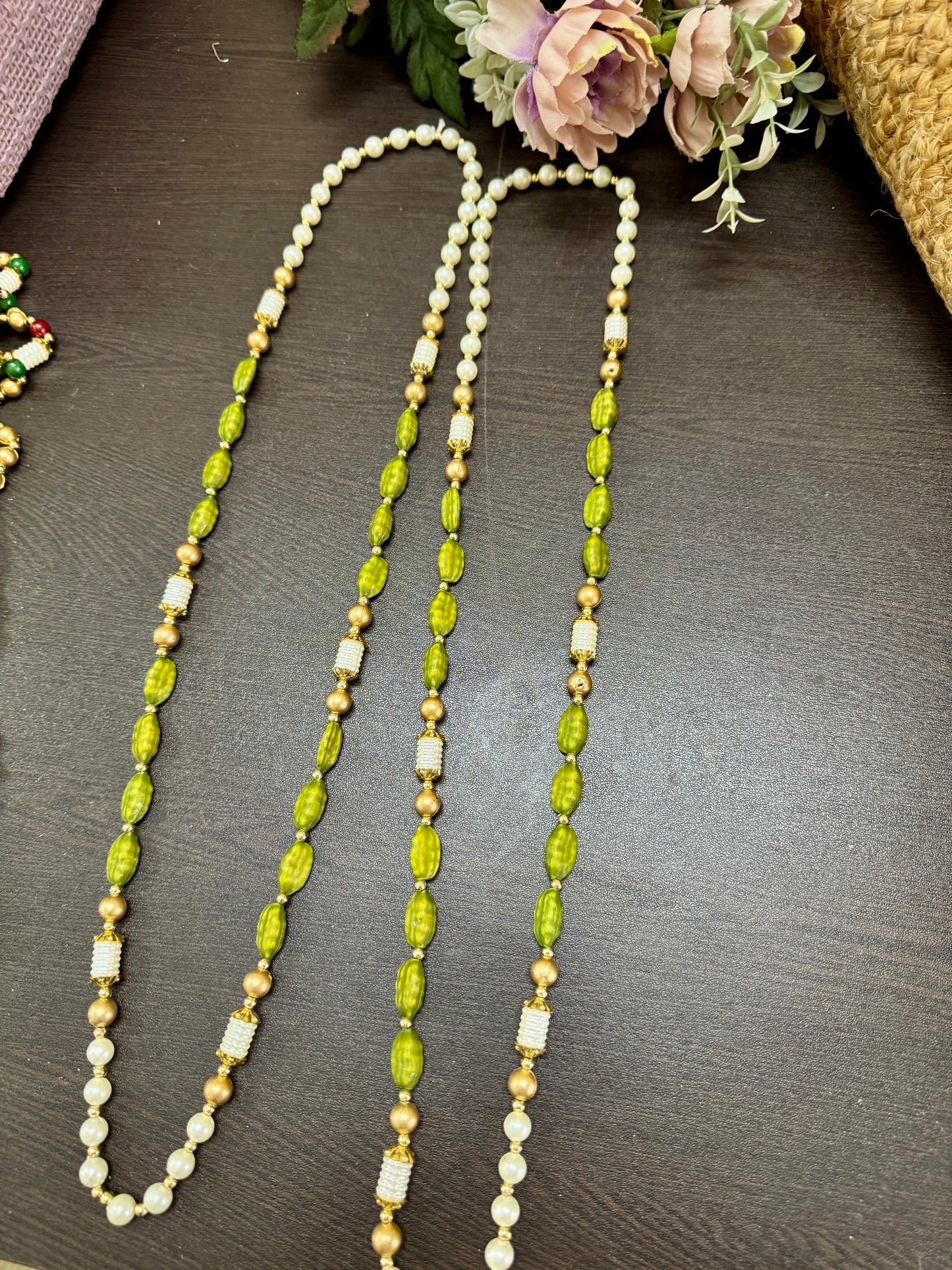 Pearl & Elaichi Beads Swagat Mala | Welcome Garland for Wedding Entry | Lightweight Varmala / Guest Garland