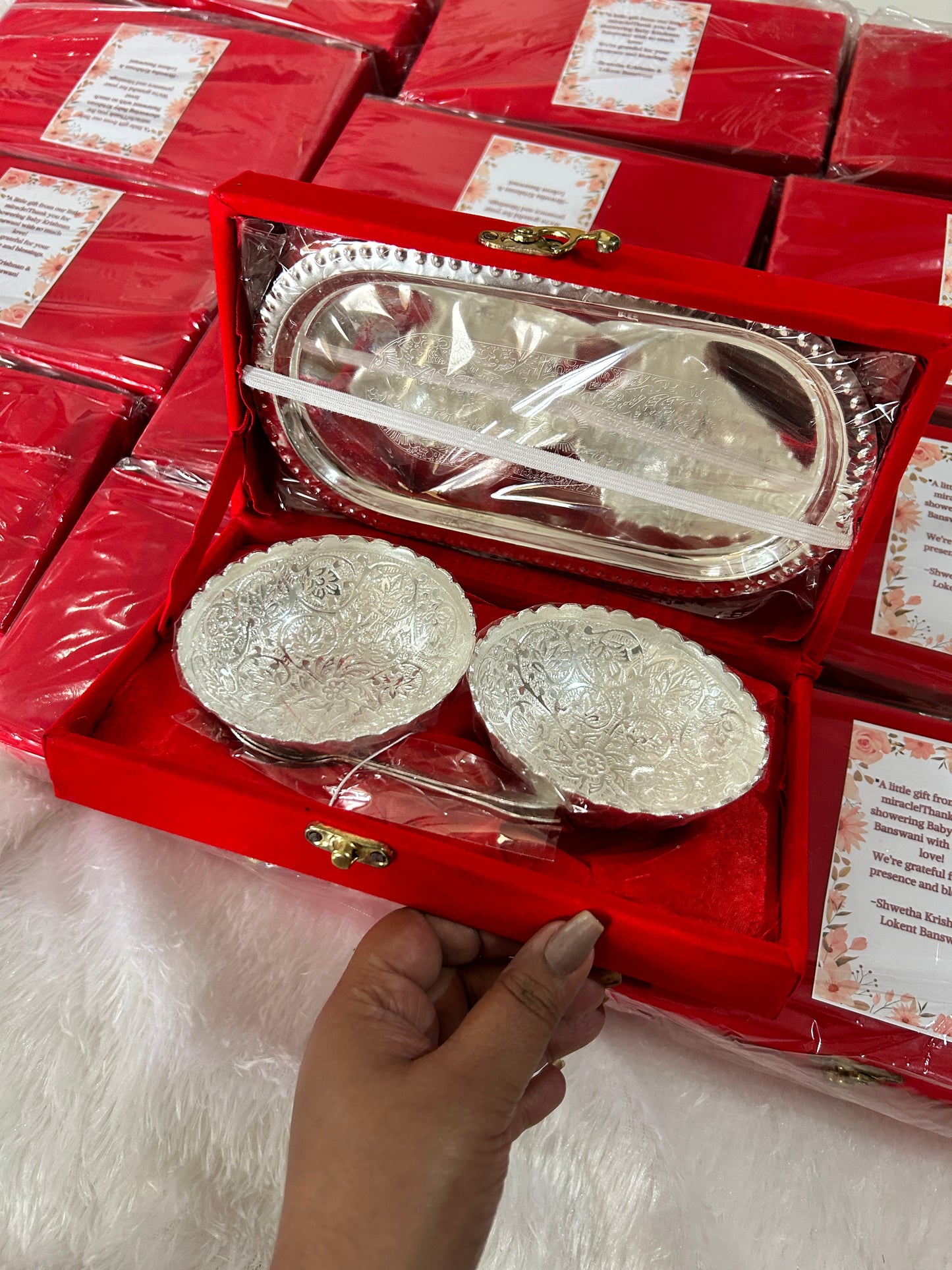 German silver bowl set