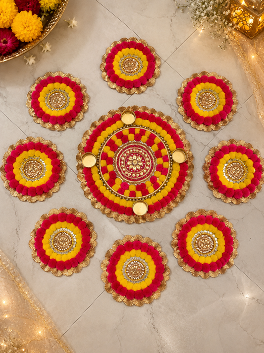 Decorative Rangoli Set (9 Pcs)